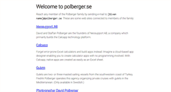 Desktop Screenshot of polberger.se